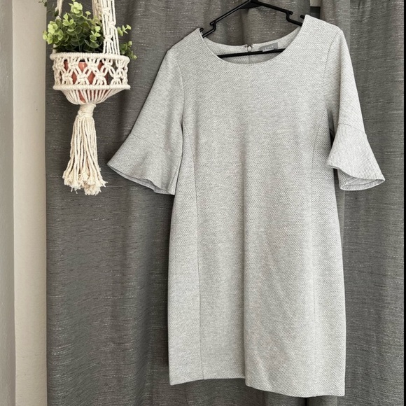 Kenar • Gray Ruffle Sleeve Shift Dress - Picture 8 of 10